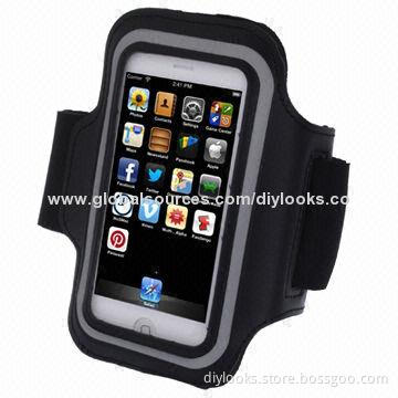 Sports Armband Case with Earphones Hole for iPhone 5, 5C and 5S, Sized 455x140mm